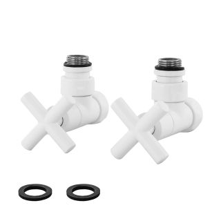 Вентили запорные Energy SMT8200SCH0405/2WHITE угловые ручка крест белый матовый